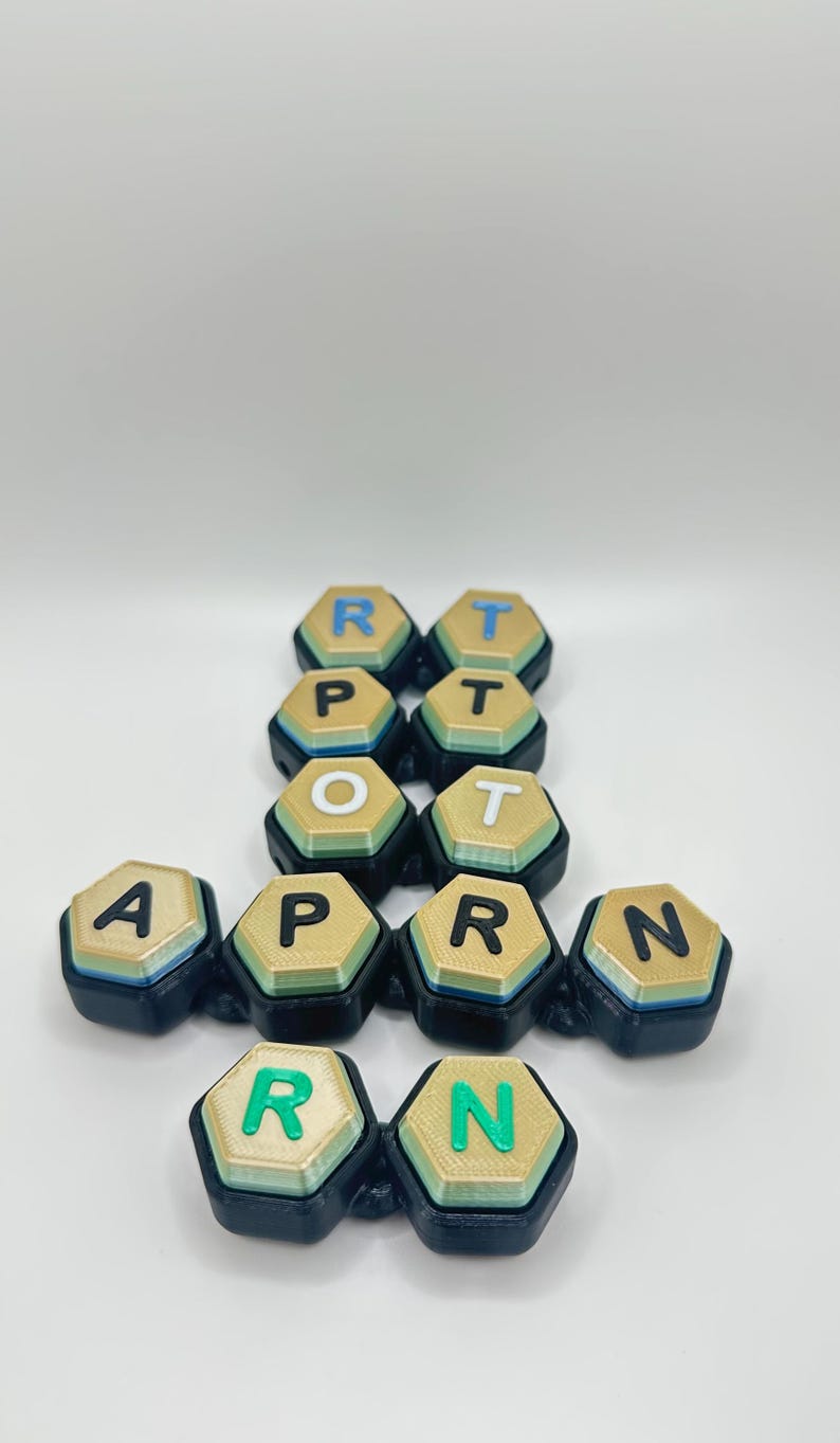 Custom 3D Printed Clickable Keychain: Personalized Name Tag, Letters ...