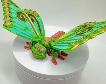 3D Printed Articulated Butterfly: Custom Colors, Flexi Factory Design