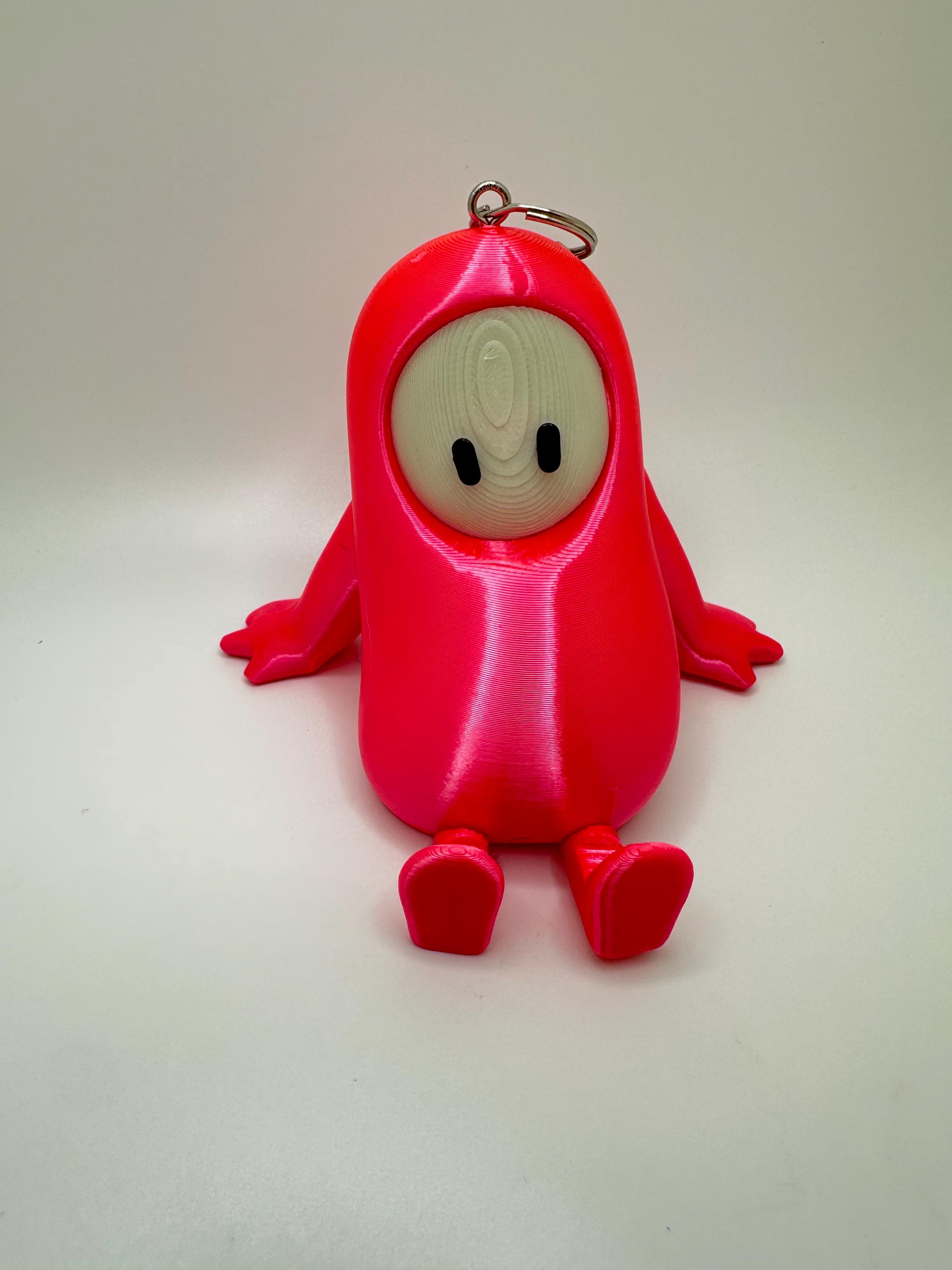 Fall Guys Keychains Custom 3D Printed Fall Guys Minifigure Keychain: Doubles as Phone ...