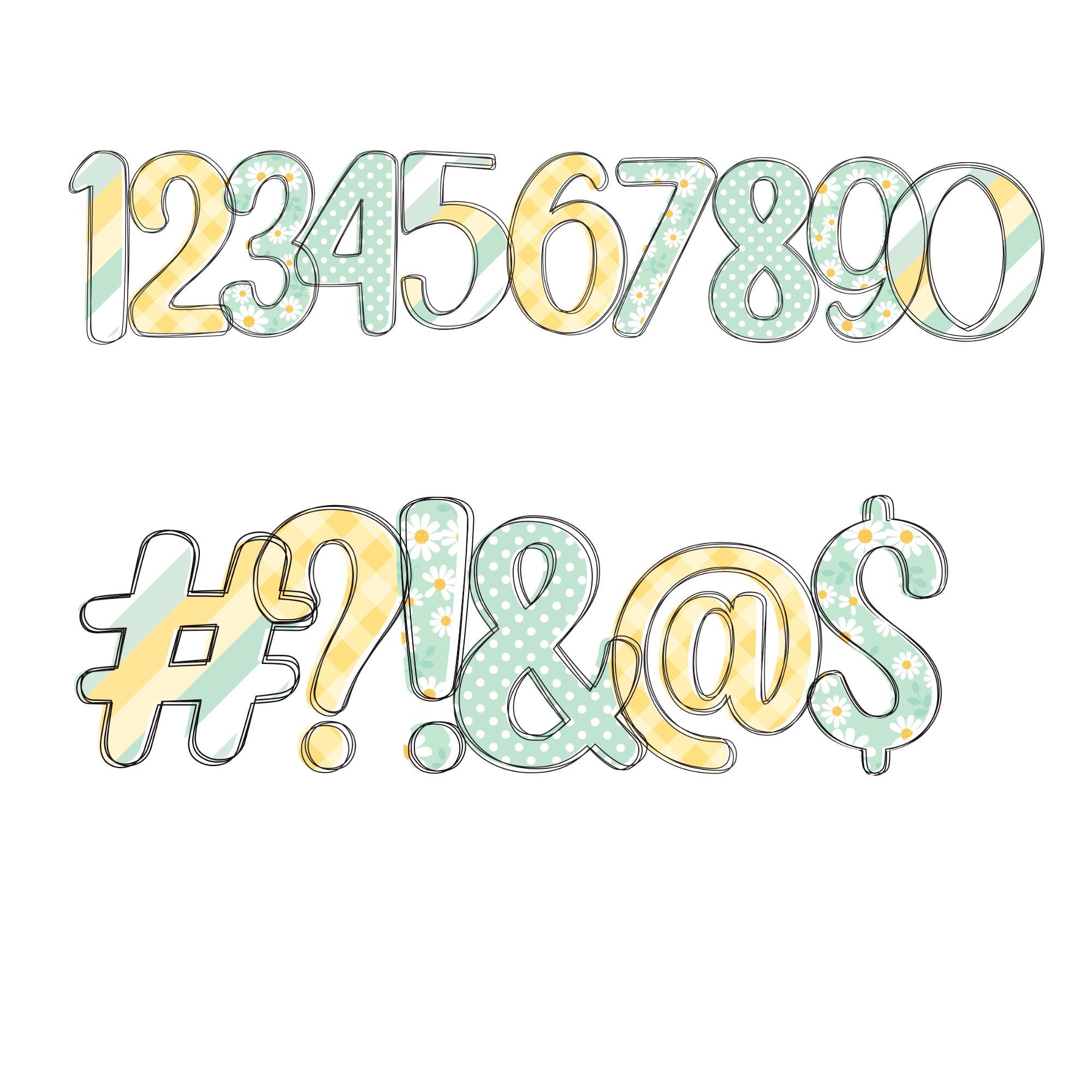 Spring Daisy Alphabet Letters PNG Bundle/alpha Png Designs/floral/alpha ...