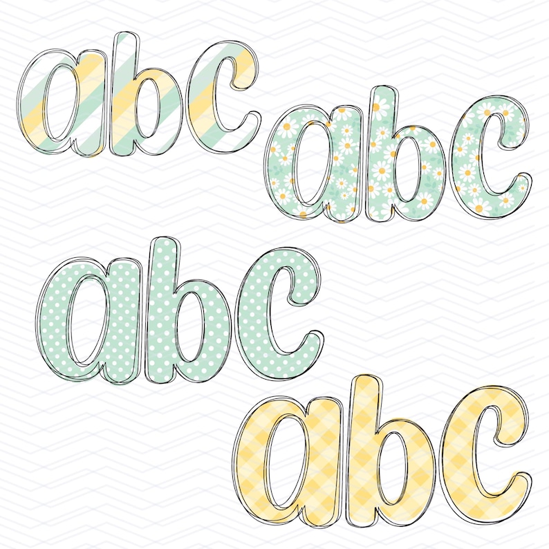 Spring Daisy Alphabet Letters PNG Bundle/alpha Png Designs/floral/alpha ...