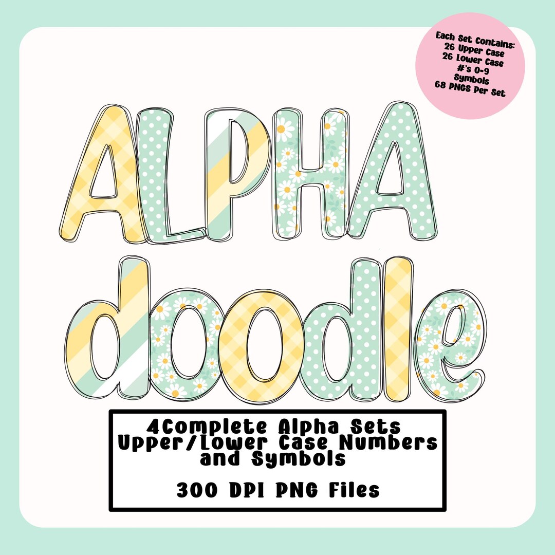 Spring Daisy Alphabet Letters PNG Bundle/alpha Png Designs/floral/alpha ...
