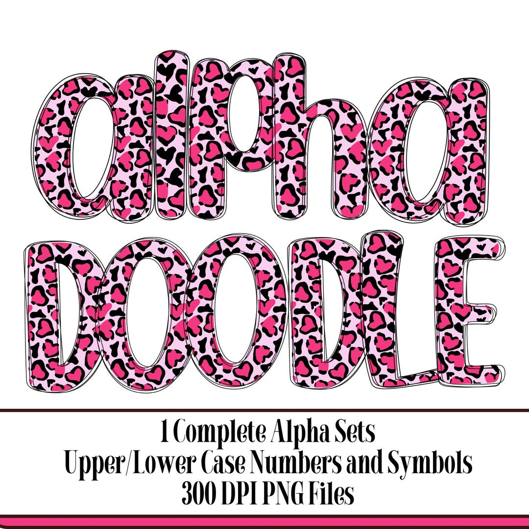 Valentine's Day Alpha/alpha Png/valentine Doodle Letter/valentine ...