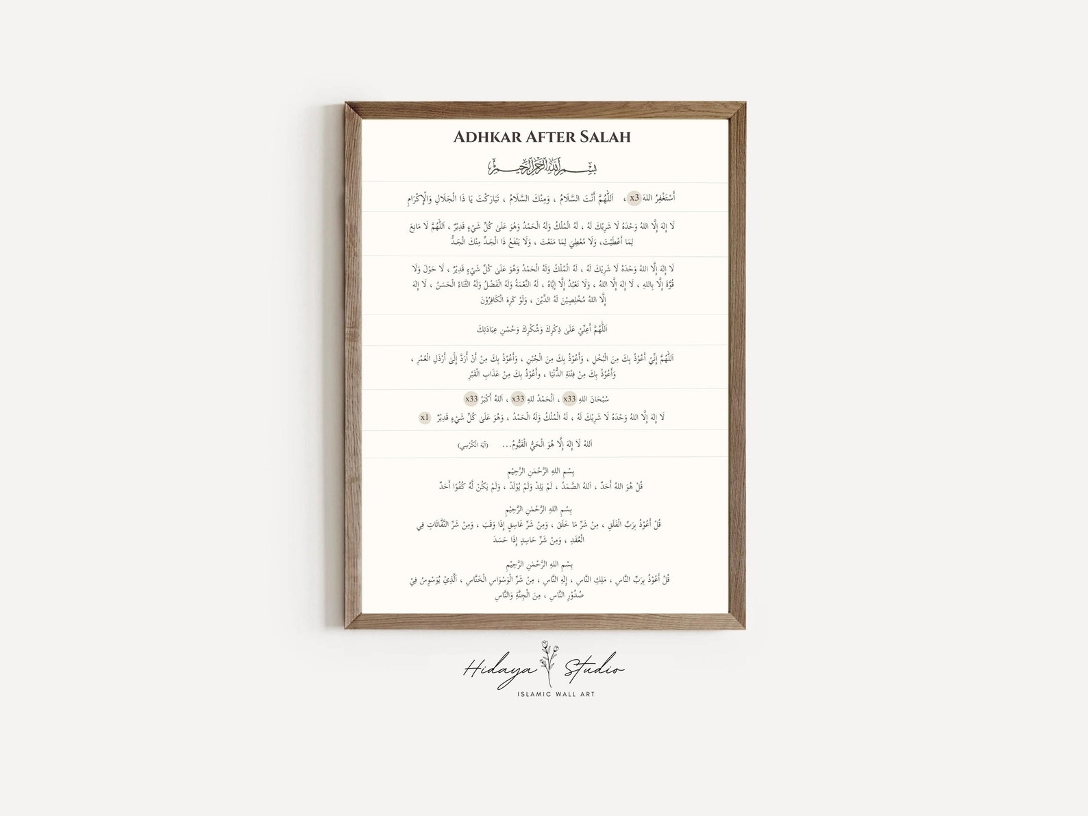Adhkar and Dhikr After Every Salah Prayer | Islamic Art Prints ...