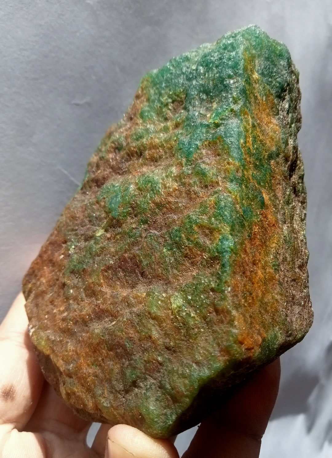 Natural Green Rocks Aaagrade Natural Green Rock Origin India Uncut Raw Weight 574g 2,870 ...