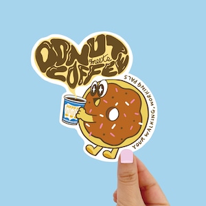 Donuts! Wander- und Arbeitsfreunde. Donuts Aufkleber.