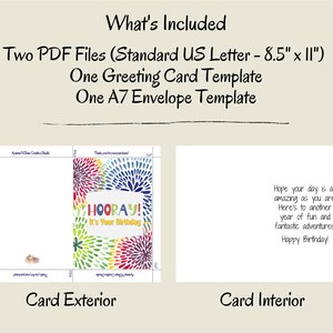 Printable Birthday Card Printable Card, Colorful Card, Digital Birthday ...