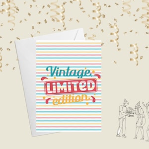 Printable Birthday Card Printable Card, Vintage, Digital Birthday Card ...