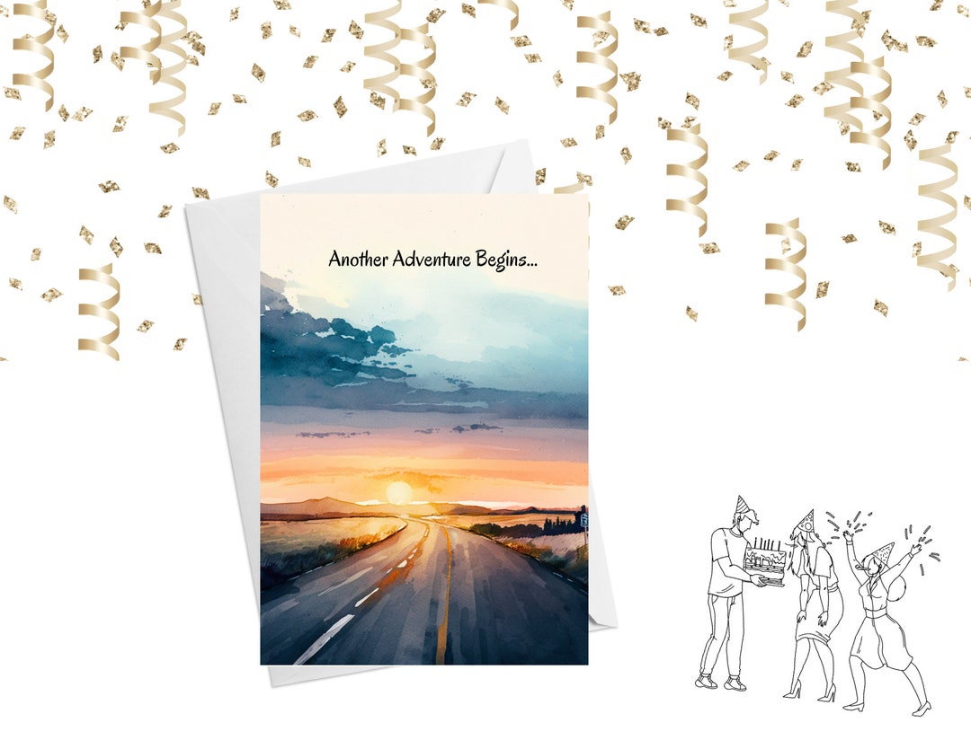 Printable Birthday Card Printable Card - Blank Inside, Digital Birthday ...