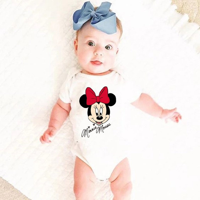 Mickey and Minnie Mouse Jumpers / Baby Boy Girl Soft 100 Cotton Romper