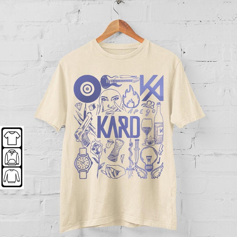 Kard Kpop Doodle Art Shirt Vintage Kard Merch Tee Album Lyric Etsy Canada