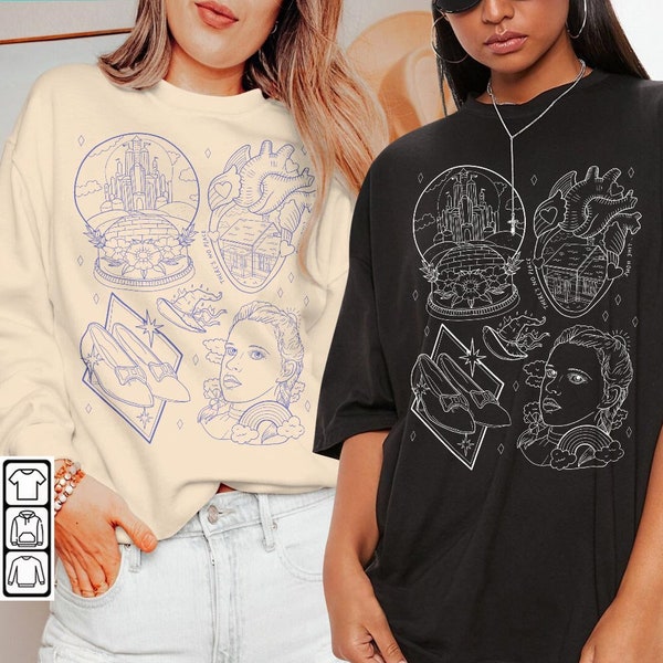 Wizard of Oz - Iconic Squares - Women's Oversized Fleece Hoodie Sweatshirt