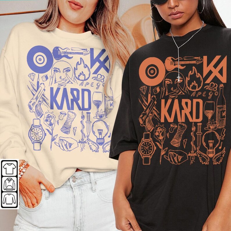 Kard Kpop Doodle Art Shirt Vintage Kard Merch Tee Album Lyric Etsy Canada