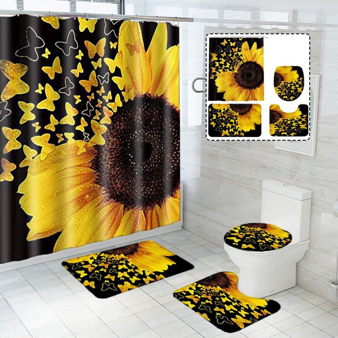 Nature's Bliss 4piece Floral Bathroom Set Create a Etsy