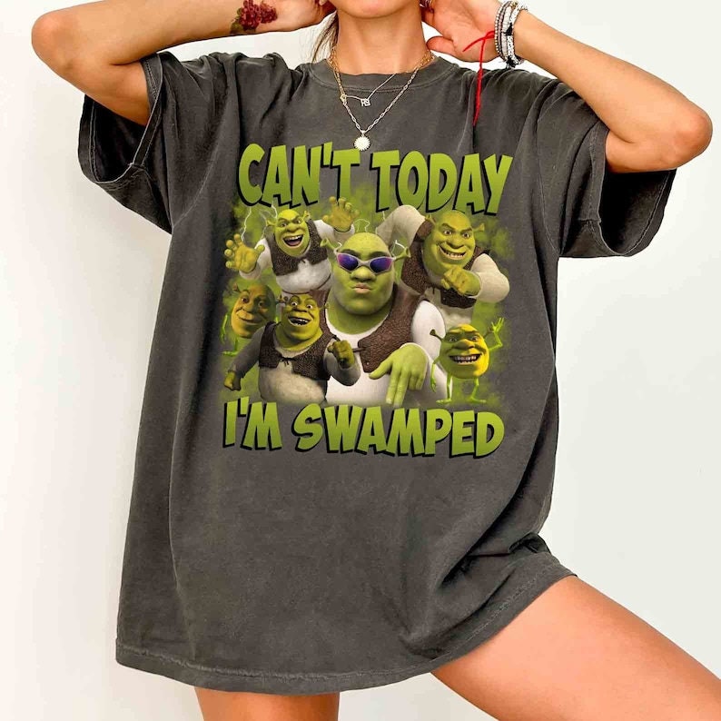 Can't Today I'm Swamped Shrek 90s Comfort Colors - Etsy Canada