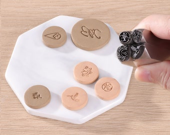 Spersonalizowany stempel gliniany, stempel z gliny polimerowej, stempel z podpisem ceramiki, spersonalizowany stempel ceramiczny, stempel ceramiczny, spersonalizowana glina, prezent dla niego