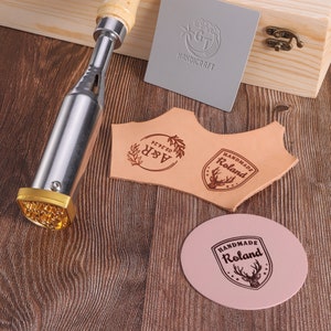 Hierro de marca eléctrico personalizado para cuero, sello de lámina caliente, hierro de marca de cuero, herramientas de estampado de cuero, regalo de Navidad para él