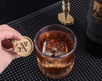 Custom Whiskey Ice Cube Stamp, Personalize Bar Logo Stamp, Ice Stamp Custom , Ice Cube Stamp, Custom Logo Stamp, Gifts for Bartenders