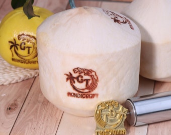 Custom Coconut Stamp, Coconut Branding Iron, Custom Branding Iron For Wood, Custom Wedding Coconut Branding Iron, Leather Branding Iron