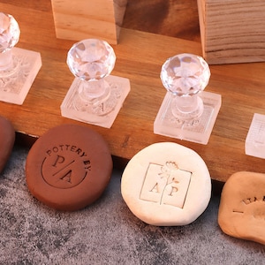 Sello de cerámica con logotipo personalizado, sello de cerámica acrílica, sello de arcilla personalizado, sello para cerámica, sello de cerámica exclusivo, regalo para papá