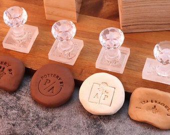 Custom Logo Pottery Stamp, Acrylic Pottery Stamp, Custom Clay Stamp, Stamp For Pottery, Signature Pottery Stamp, Gift for Dad