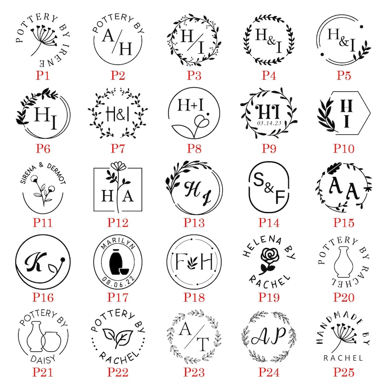Clay signature Custom, Custom Pottery Stamp, Brass Stamp For Pottery, Stamp For Ceramic, Custom Letter Stamps For Clay, Brass Mold For Clay 画像 4
