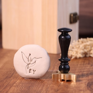 Timbro in argilla personalizzato, timbro in ceramica con logo personalizzato, timbro in ottone per argilla, timbro in ottone per ceramica, utensili per ceramica personalizzati, regalo per la festa del papà