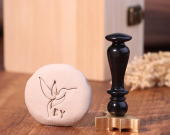 Custom Clay Stamp, Custom Logo Ceramic Stamp, Brass Stamp for Clay, Ceramic Brass Stamp, Custom Pottery Tools, Father's Day gift