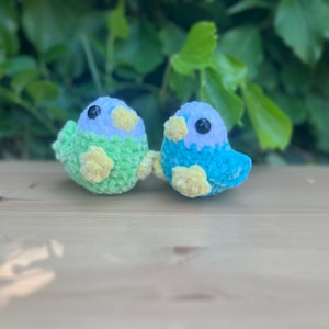Crochet Amigurumi Parakeet Budgie Parrot Stuffed Animal Handmade Crochet Bird for Bird Lovers Parakeet Owner Soft Crochet Plush Budgie