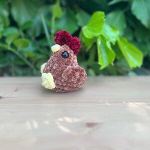 Crochet Amigurumi Chicken Cute Plush Chick Handmade Rooster Plush for Chicken Lovers Stuffed Animal Gift for Nursery Crochet Animal Toy
