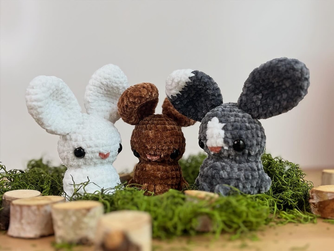 Small Crochet Rabbit Crochet Bunny Rabbit Amigurumi, Stuffed Plush Animal - Etsy