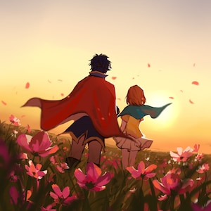 Carte postale Fire Emblem Ike et Mist