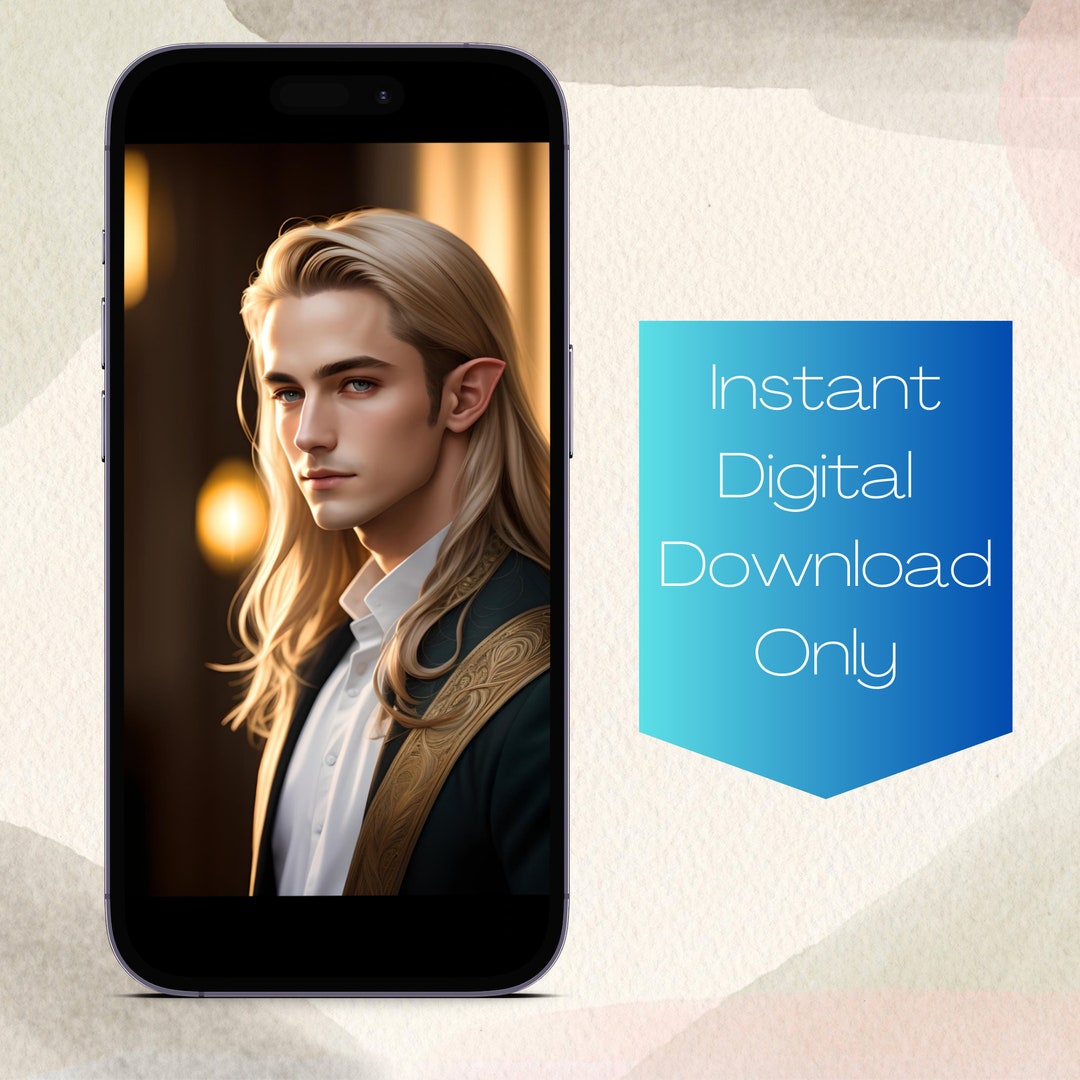 Elefen 5 Different Alluring Elven Males Mobile Phone Wallpapers Set 2| Elven ...