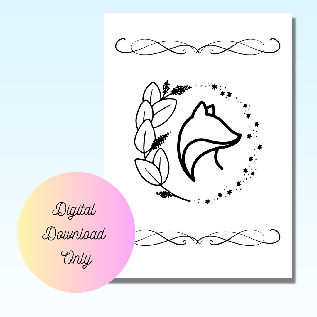Magical Fox Coloring Pages| Coloring Pages for Adults and Kids ...