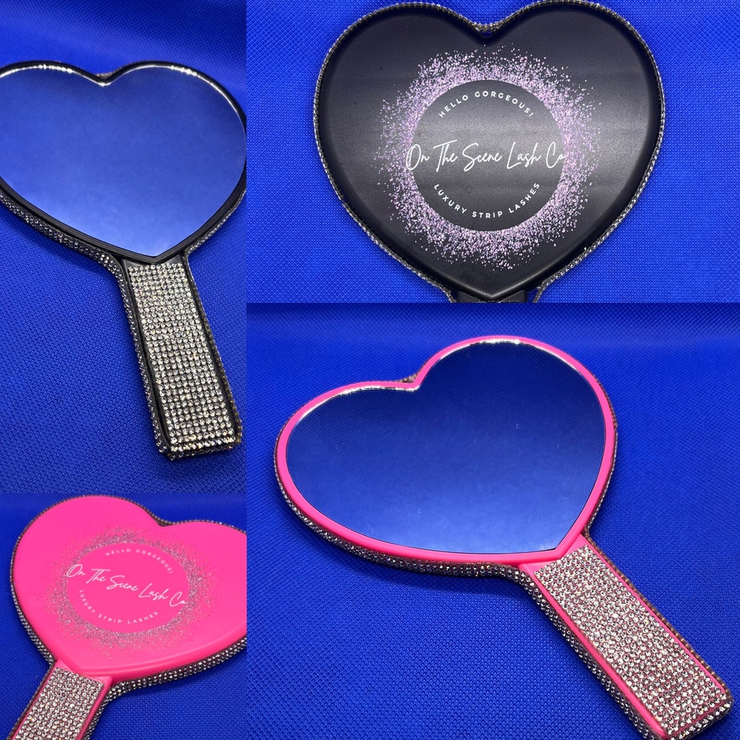 Crystal Heart Hand Mirror