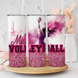 Personalized Volleyball Mom Stainless Steel 20oz Tumbler