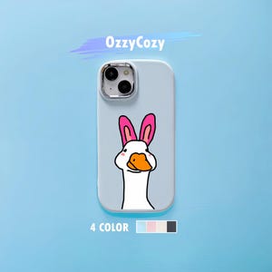 Funny Goose Phone Case, Trendy Cute Duck iPhone Case, Abstract Cartoon Cover, Full Protection, iPhone11 12 13 14 15 16 Pro Max Case