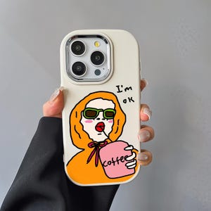 Lustige Cartoon Handyhülle, lustiges lustiges Design, minimalistische Kunst, trendiger süßer und personalisierter Stil, iPhone 11 12 13 14 15 16 Pro Max Hülle
