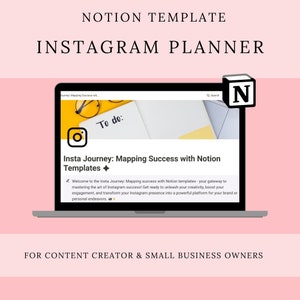 Instagram Planner Notion Template: Social Media Content, Marketing (PDF)