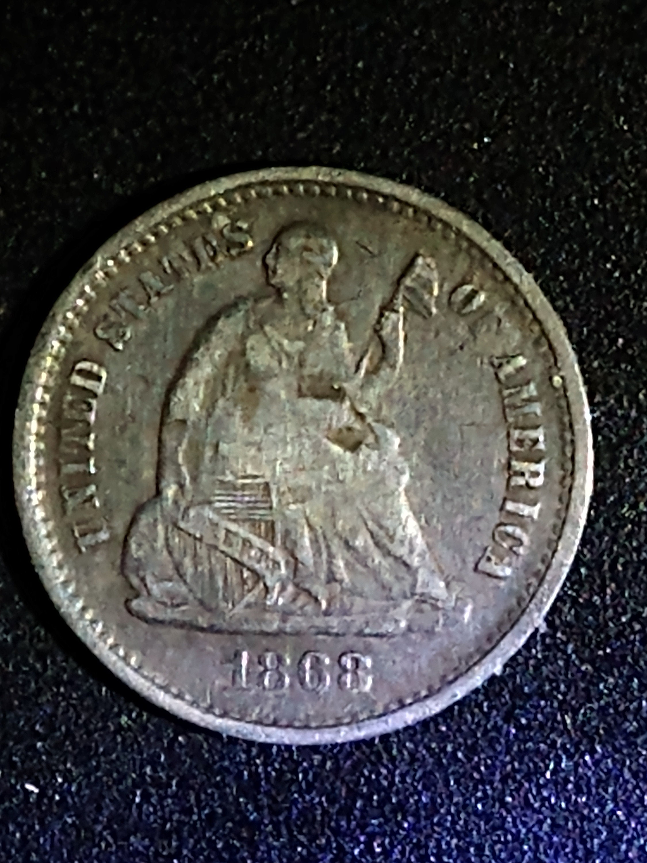1868 S Seated Liberty Half Dime xf Condition low Mintage 280.000 - Etsy