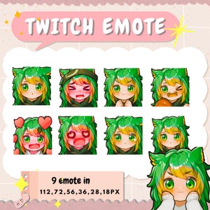 High Quality Custom Premium Twitch Emotes | Twitch Emoji for streamer | youtube, Twitch, Discord | Cute Chibi anime style
