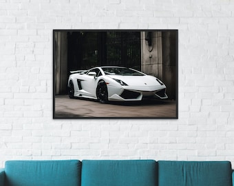 Lamborghini Car Art Print, Supercar Wall Art (Digital Download)