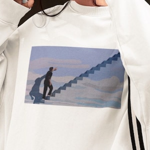The Truman 1998 Classic Movie Shirts, Truman Burbank Go On Stairs Unisex Shirt, Truman Movie Vintage Shirt for Fan, Truman Show Gifts