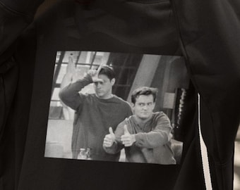 Black and White Chandler Bing and Joey Tribbiani Shirts, Friends 90s TV Sitcom, Friend Classic Graphic Shirt, Friends Merch, Friends Fan