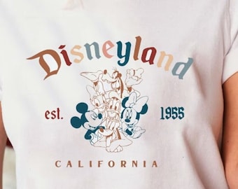 Disneyland Est 1955 Mikey and Friends Matching Shirts, Vintage Disneyland Family Vacation Shirt, Disneyland Trip Outfit, Family Squad Shirt