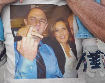 Middle Finger Law and Order Elliot Stabler Olivia Benson Shirts, Vintage 90s Law and Order SVU Movie Shirts, Crime Drama Shirt For Fan