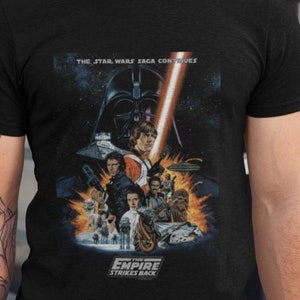 Star War Empire Strikes Back Darth Vader Shirts, Vintage Star Wars Shirt, Gift Lovers Movie, Star Wars Characters Retro, Anniversary Gifts