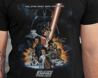 Star War Empire Strikes Back Darth Vader Shirts, Vintage Star Wars Shirt, Gift Lovers Movie, Star Wars Characters Retro, Anniversary Gifts