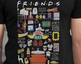 Friends Quotes TV Show Characters Shirts, Friend Series Shirt, Best friend Gift Rachel Monica, Anniversary Gift, Phoebe Buffay Vintage Shirt