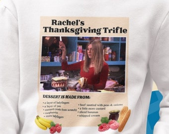 Rachel Green Thanksgiving Freunde Sitcom Shirts, Rachel Green Trifle Lustiges Shirt Geschenk für Fan, Freunde Charaktere, Freunde Passende Shirts